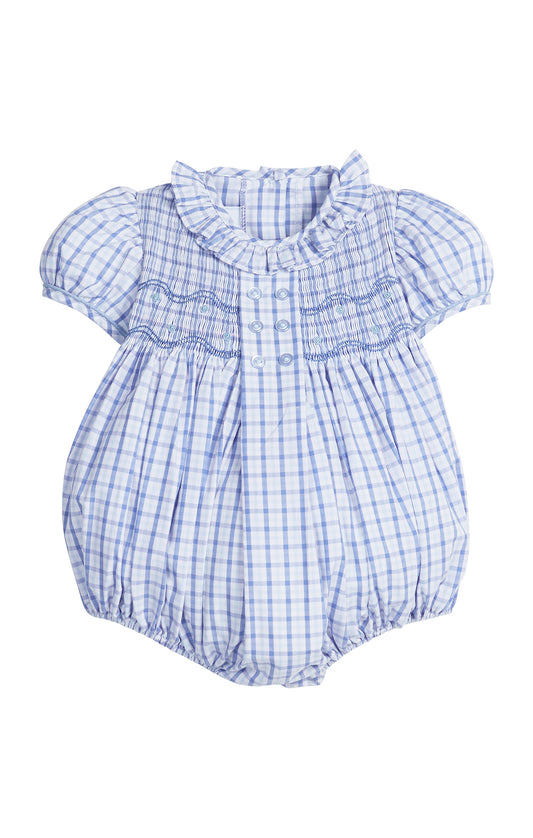 Smocked Bridget Bubble - Woodberry Plaid