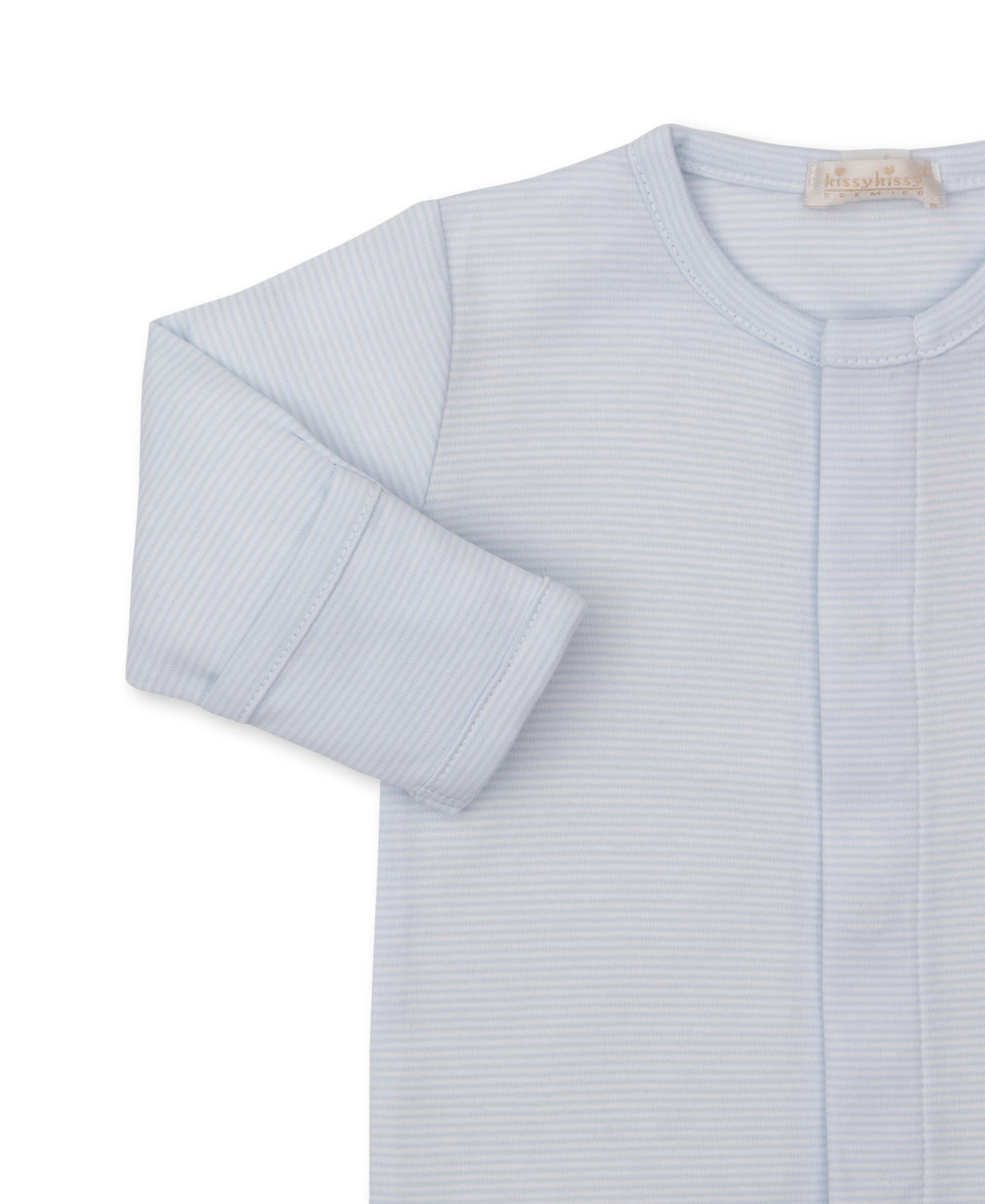 Hand Embroidered Striped Footie, CLB Summer Sailboat