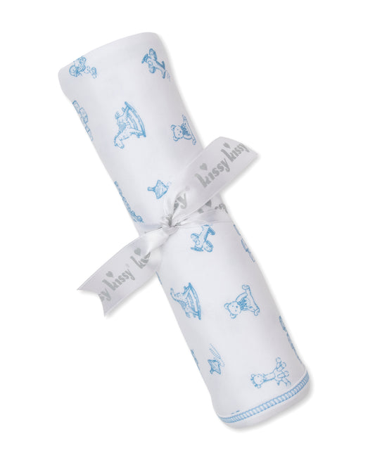 Printed Receiving Blanket, Vintage Toy Treasures