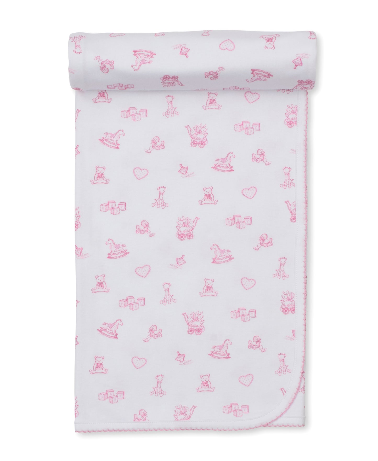 Printed Receiving Blanket, Vintage Toy Treasures