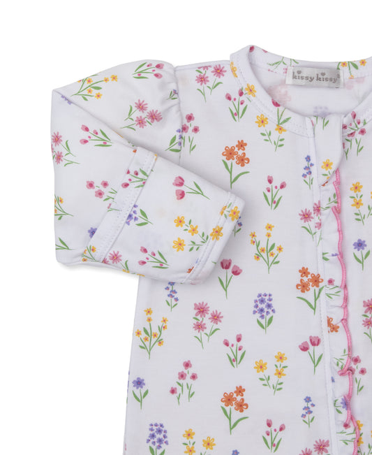 Printed Zippered Footie, Summer Wildflowers