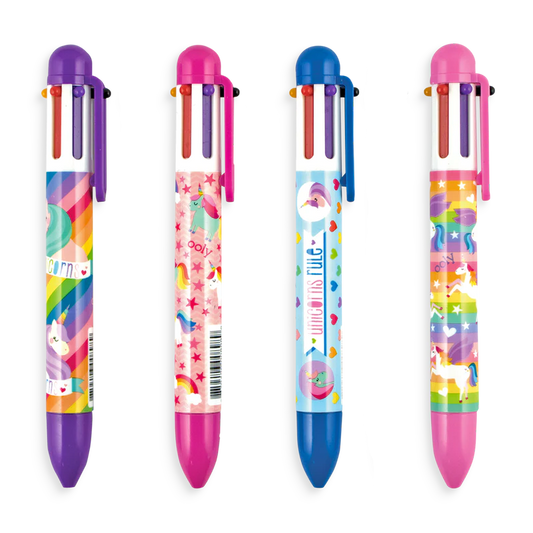 6 Click Multi Color Pen, Unique Unicorns (sold individually)