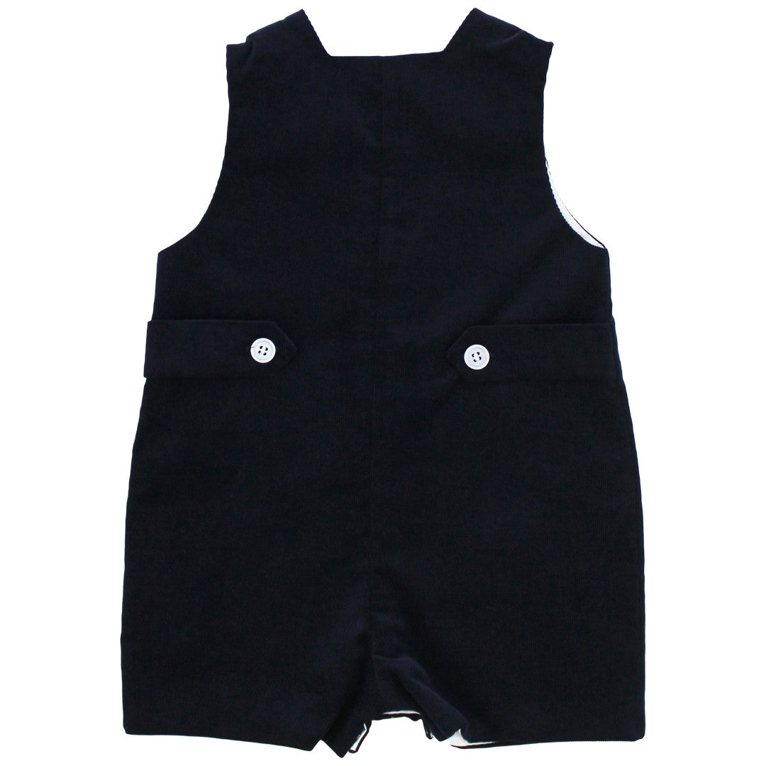 Corduroy Short John John with Tabs