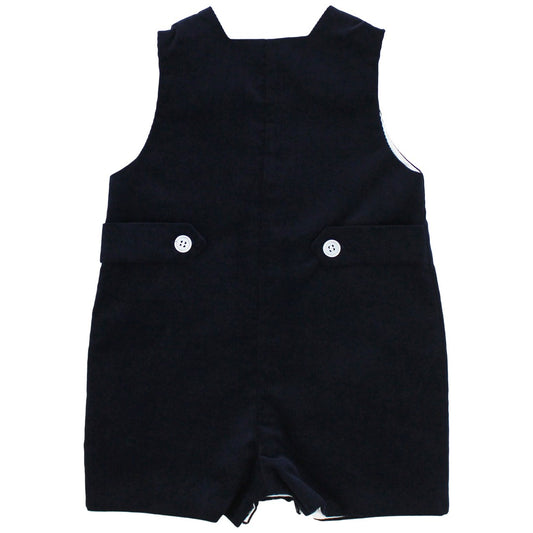 Corduroy Short John John with Tabs