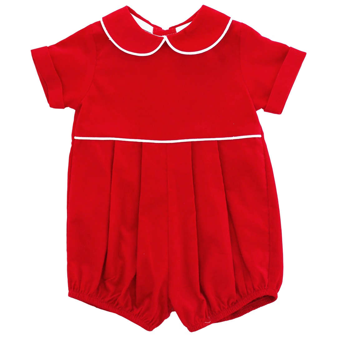 Red Corduroy Dressy Bubble Short