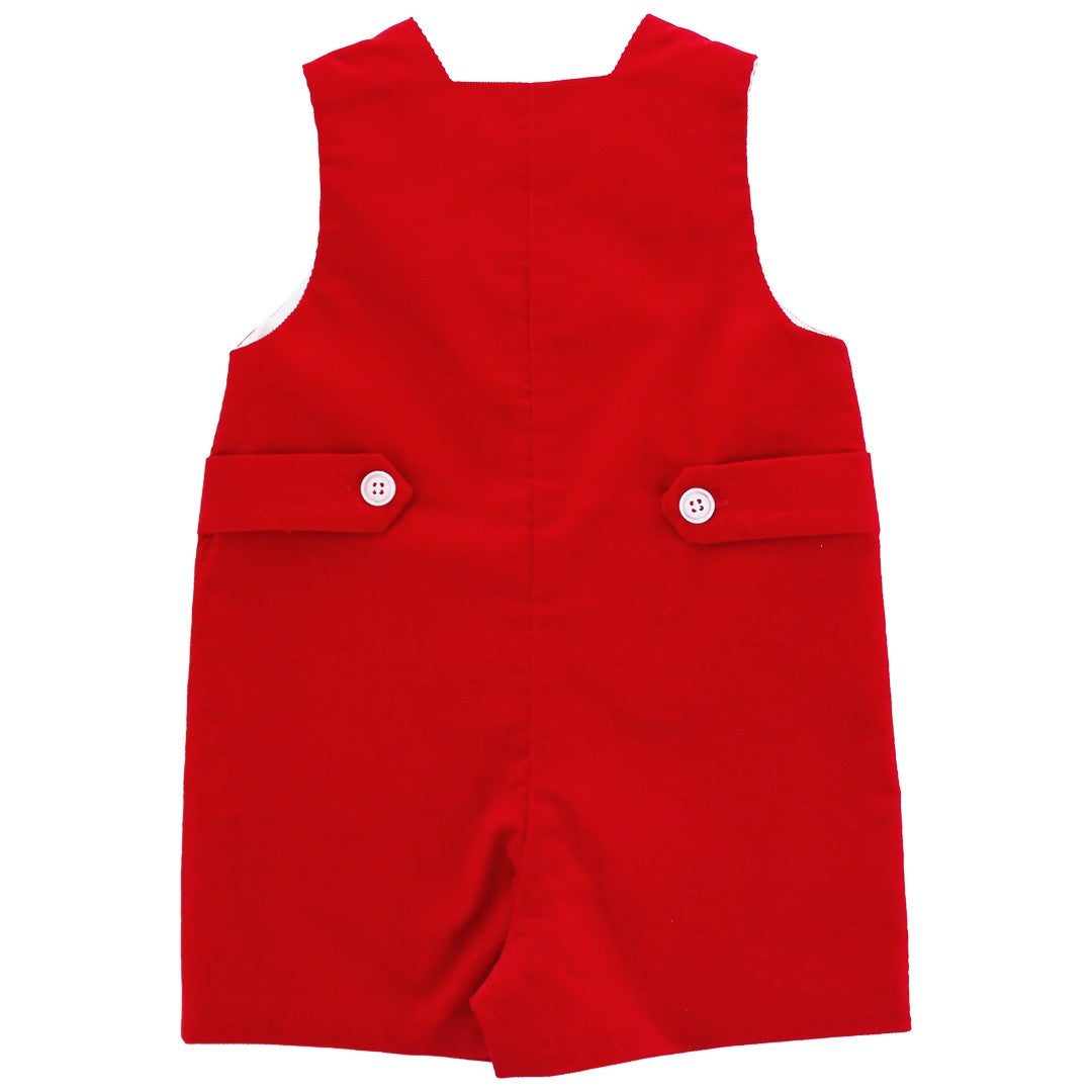 Corduroy Short John John with Tab