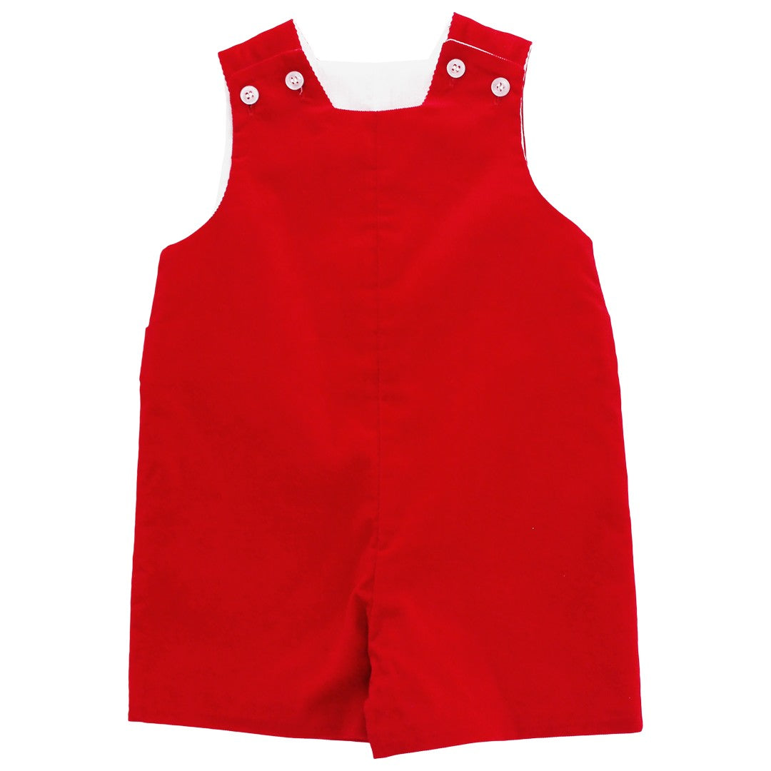 Corduroy Short John John with Tab