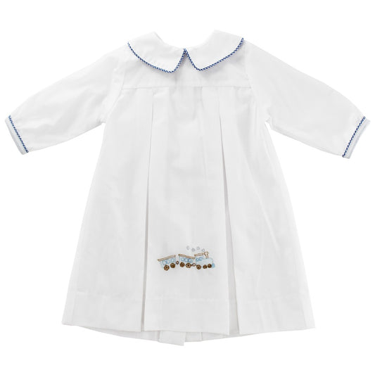 Boy Long Sleeve Collared Train Daygown