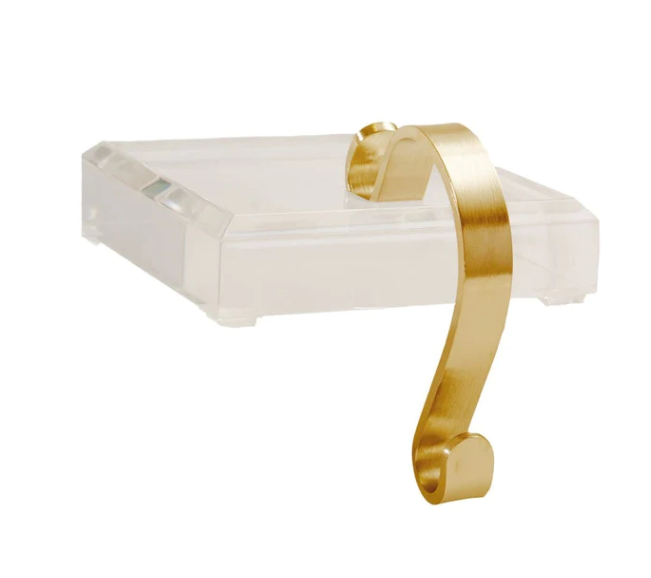 Acrylic & Brass Stocking Holder