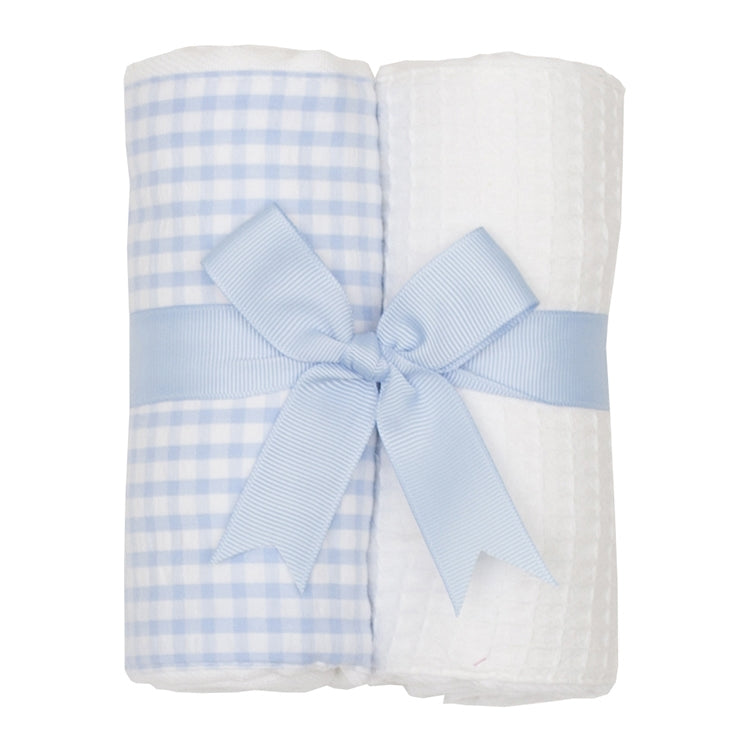 Check Burps, Set of 2 Blue