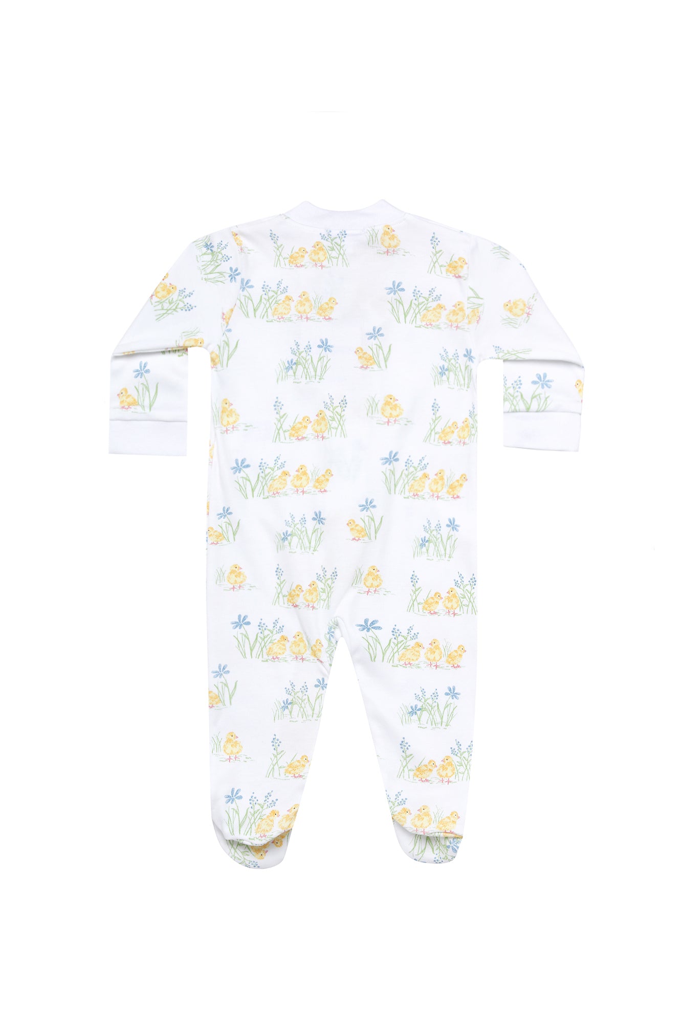 Chicks Print Zippered Footie