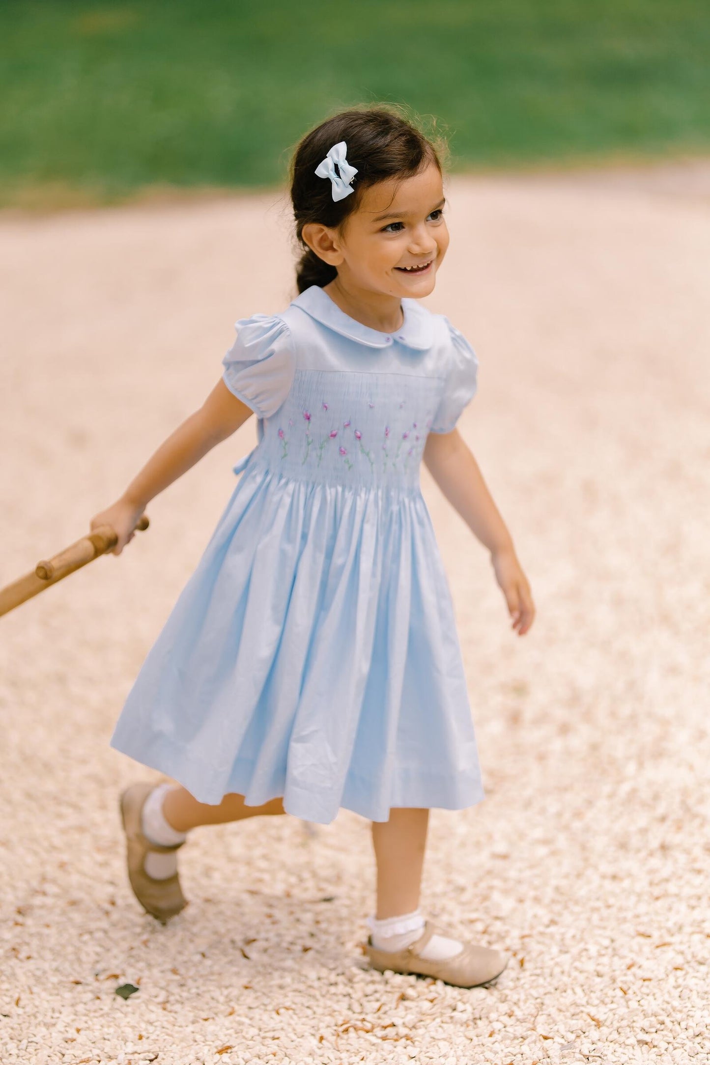 Elise Blue Short Sleeve Dress