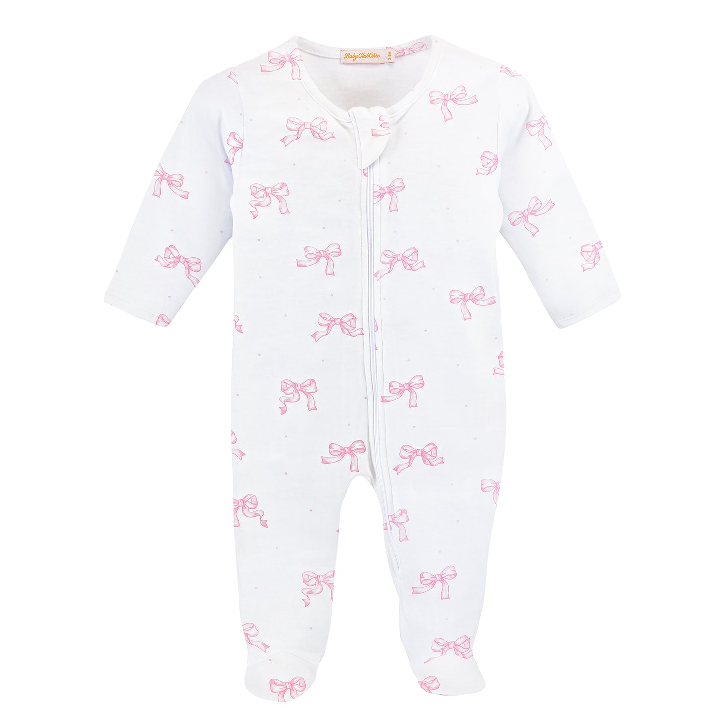 Pretty Bows Zipped Footie