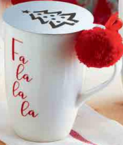 FA LA LA LA Mug & Stencil Set