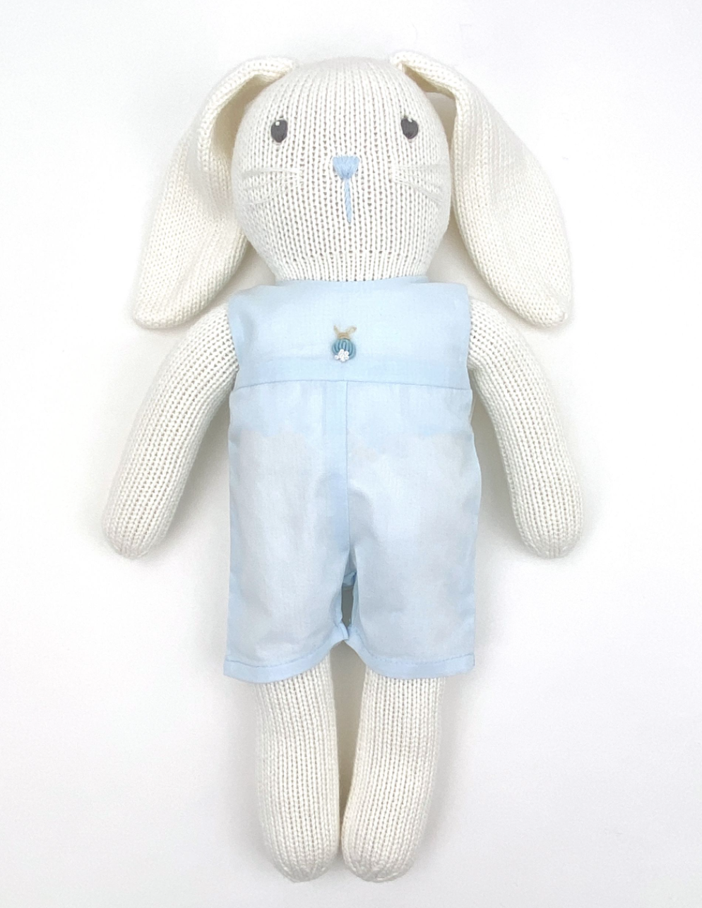 Hand-Knit Bunny with Bunny Romper