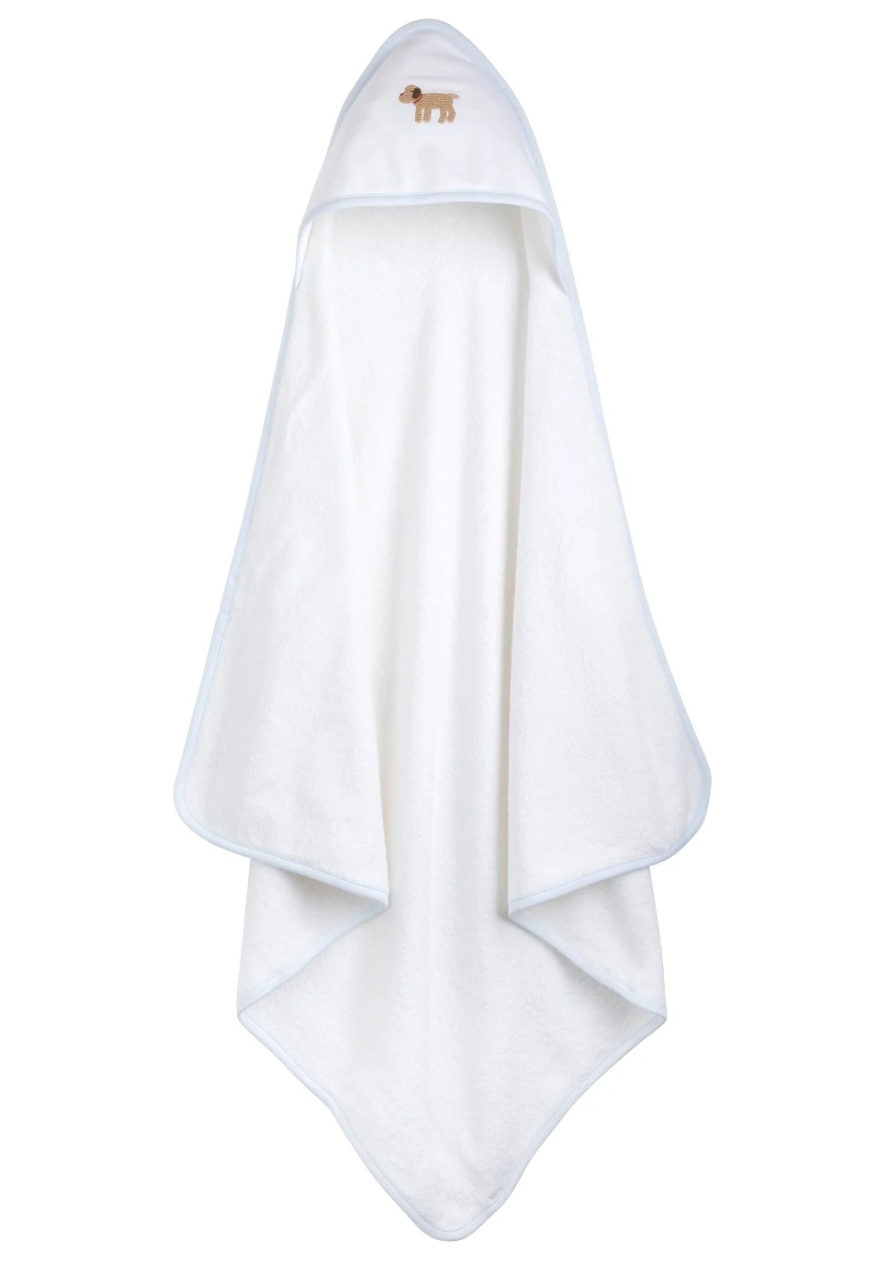 Hooded Towel, Lab with Blue