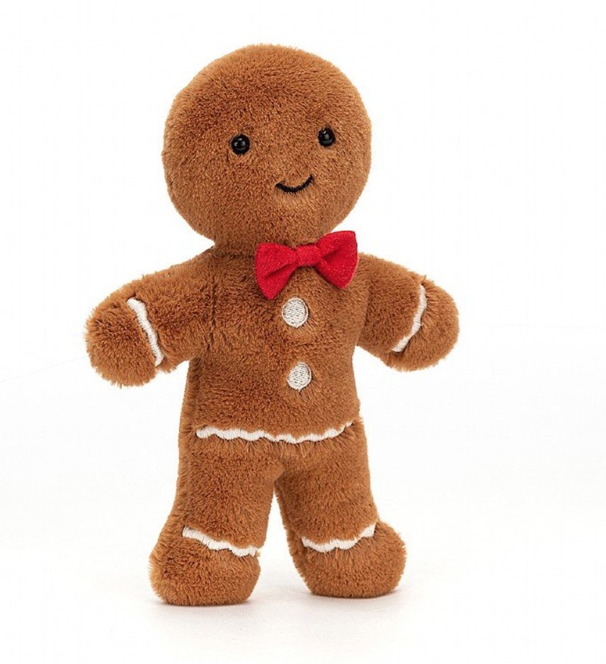 Jolly Gingerbread Fred Solid Red Bowtie, Small