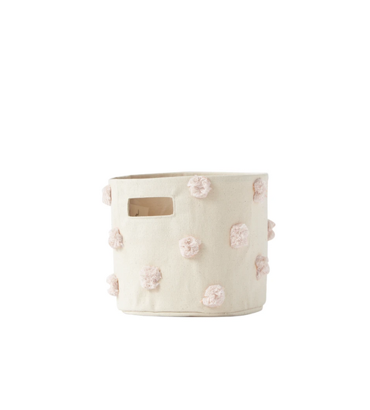 Mini Storage Bin, Pom Pom- Pink
