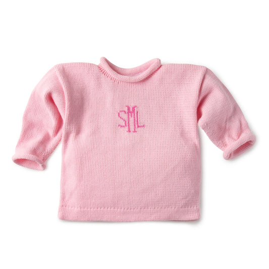 Monogram Sweater, Light Pink