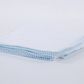 Muslin Swaddle, White with Light Blue