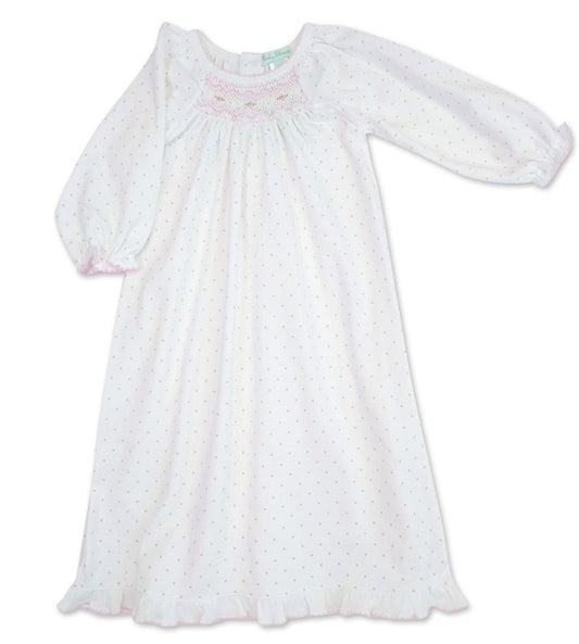 Rosebuds Dots Smocked Daygown