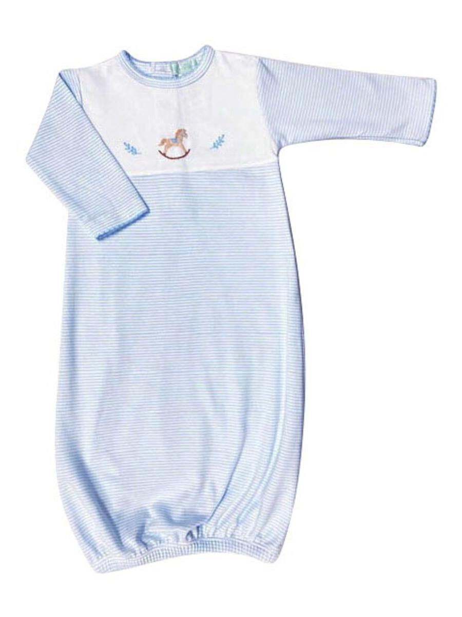 Blue Stripe Rocking Horse Daygown