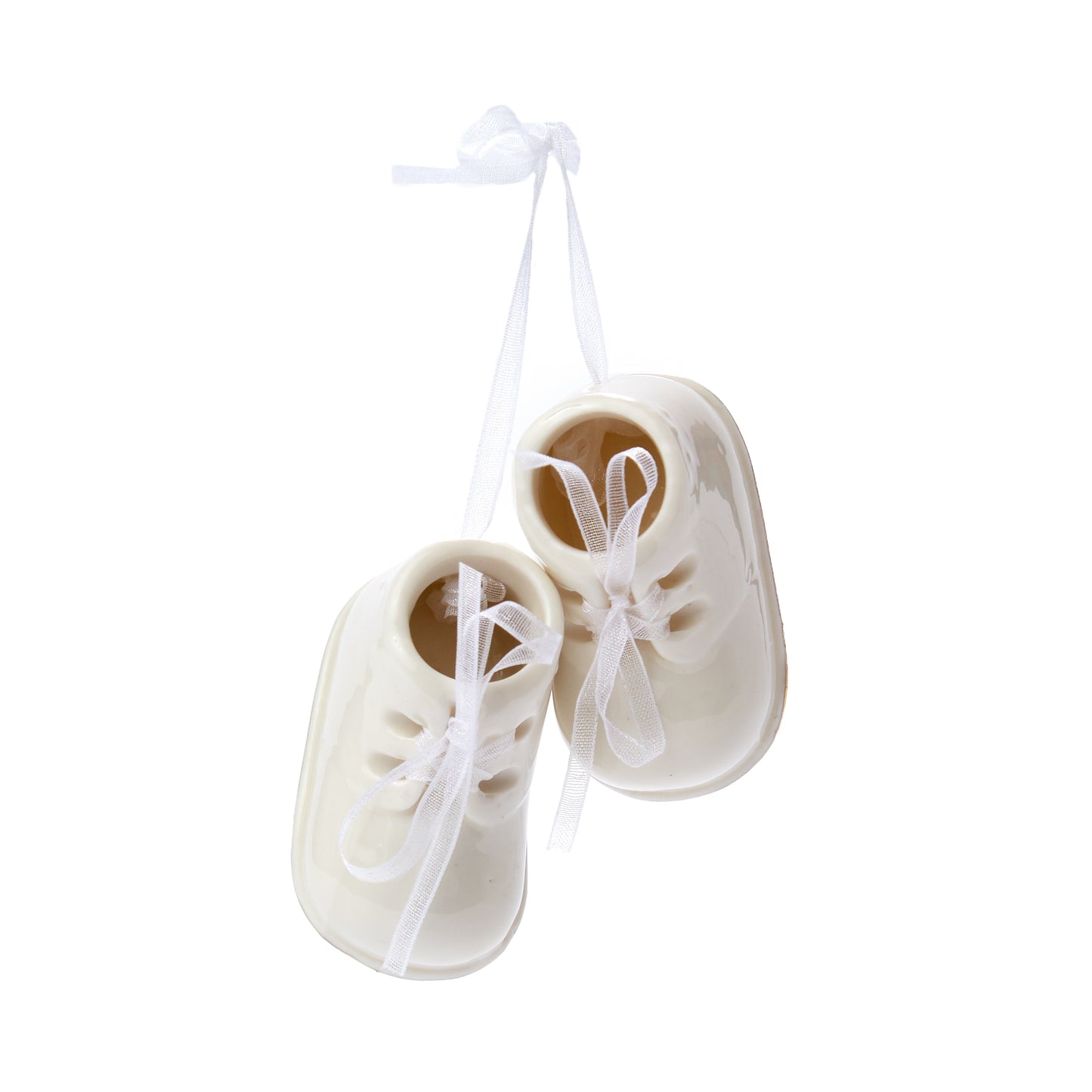 Ornament, White Baby Booties