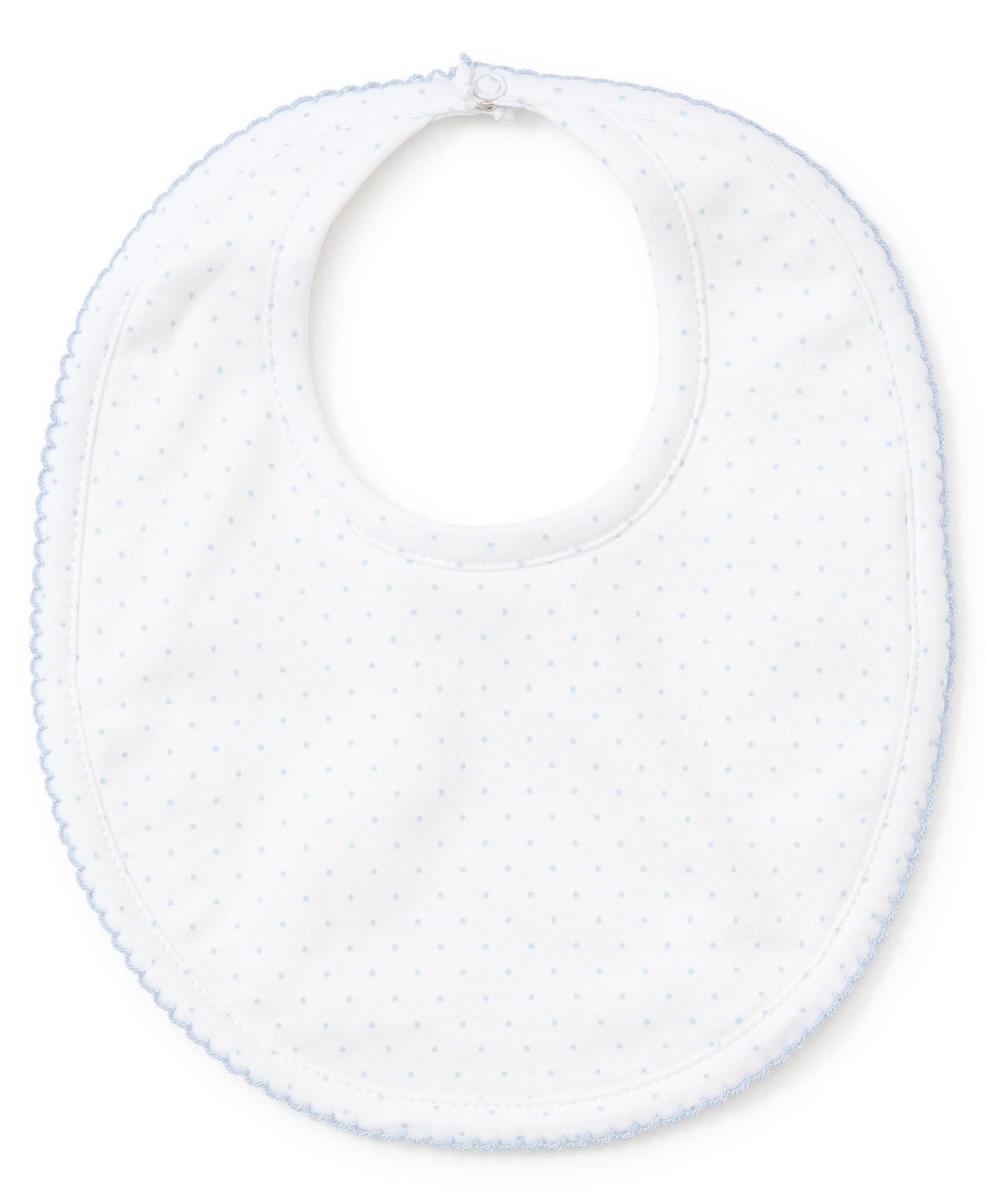 Polka Dot Bib, White with Blue