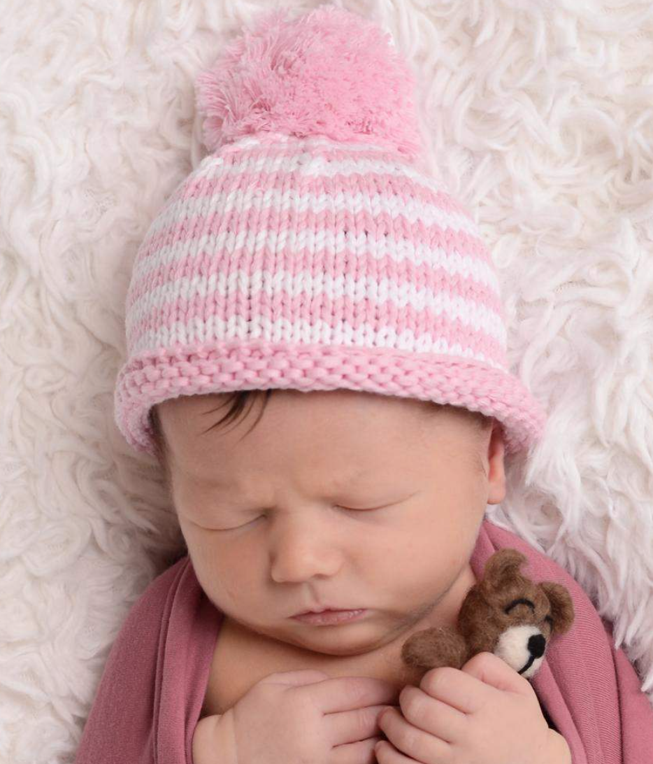 Pom Pom Stripe Hat