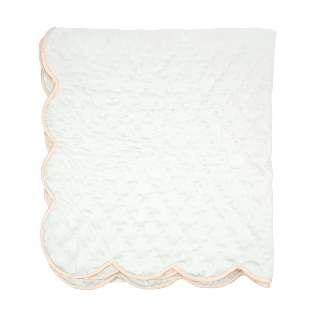 White with Pink Quilted Satin Baby Blanket Baby Braithwaite