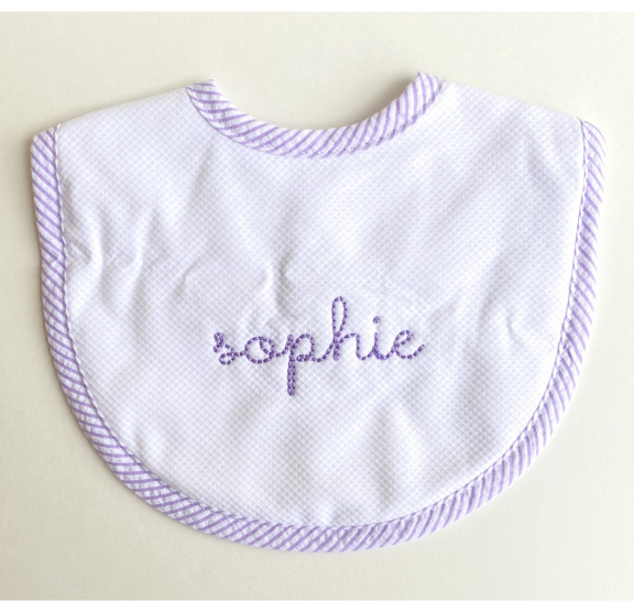 Bib, Lilac Seersucker