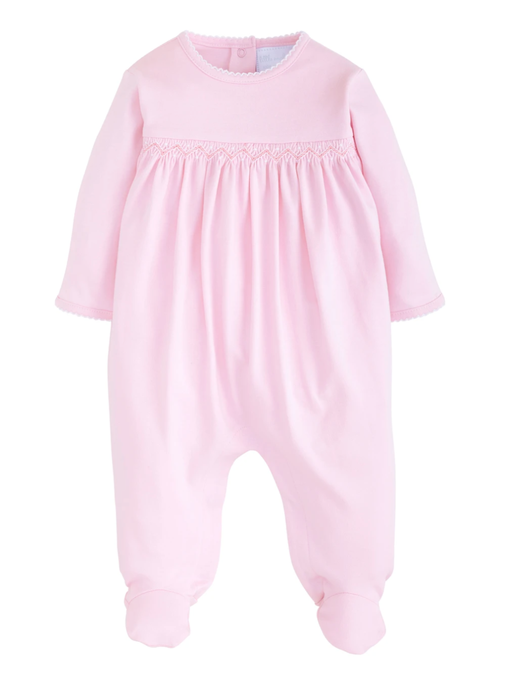 Welcome Home Pink Smocked Footie