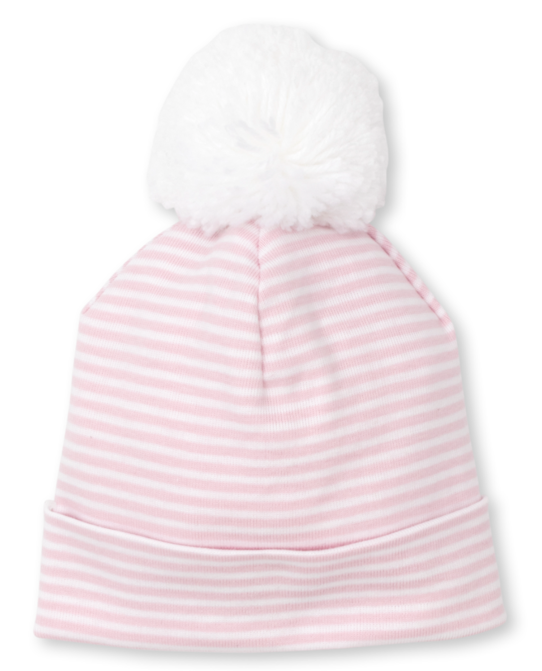 Classic Rib Striped Pom Hat, Pink