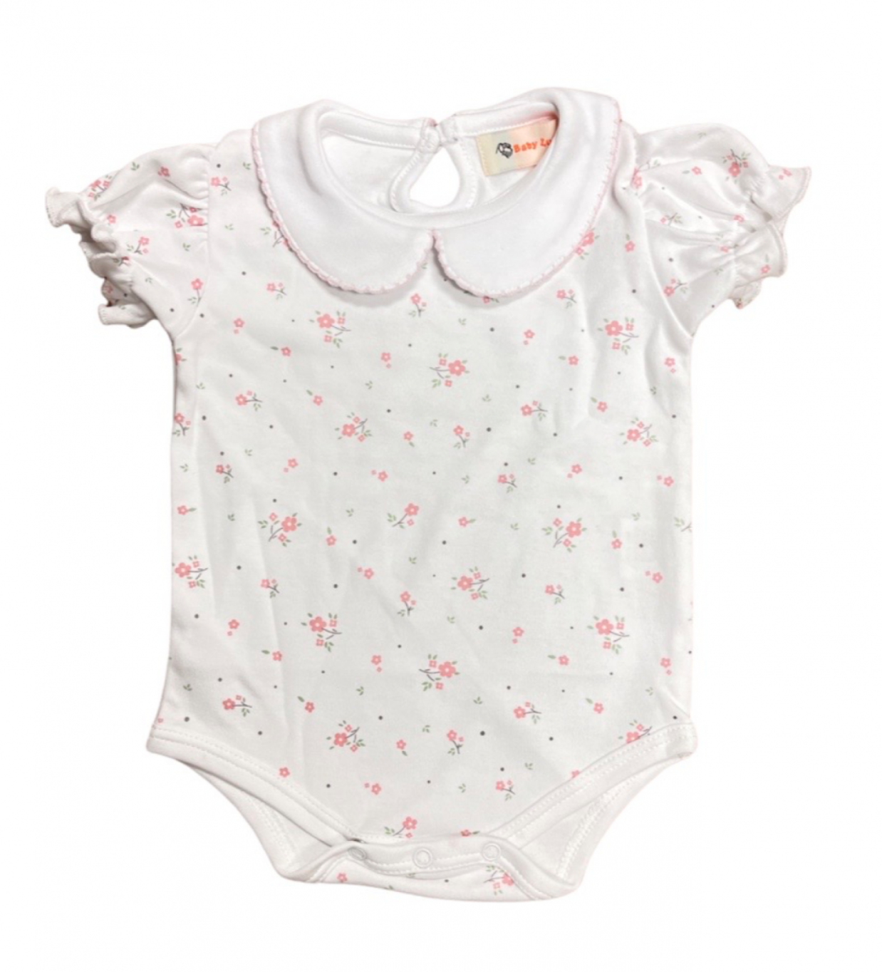 Pink short online sleeve onesie