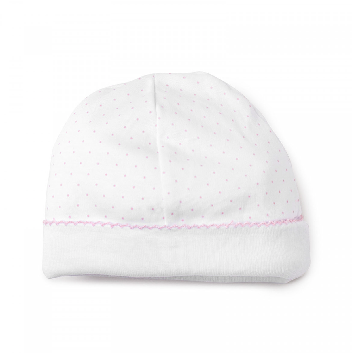 Polka Dot Hat, White with Pink