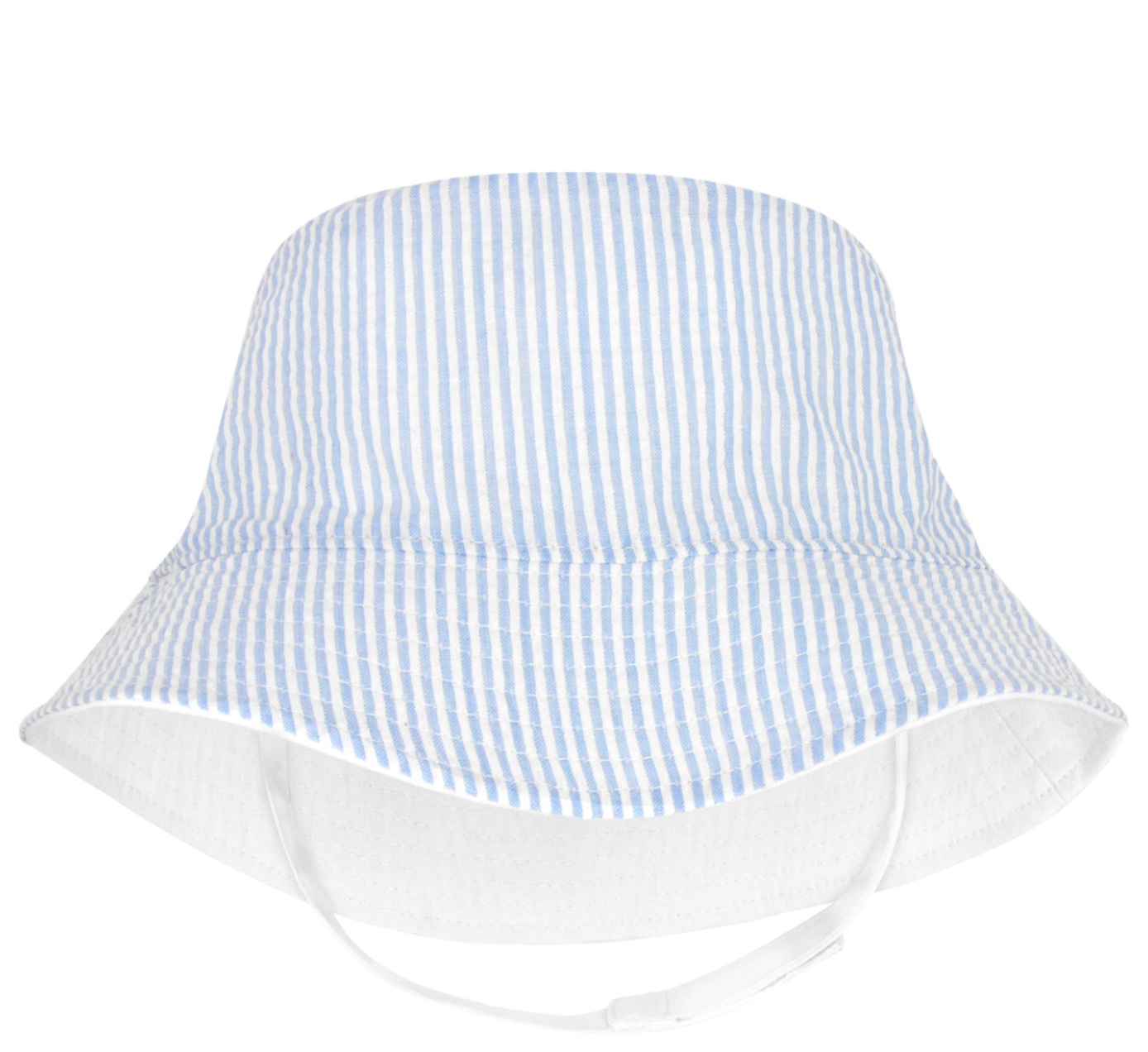 Seersucker Sunhat, Light Blue