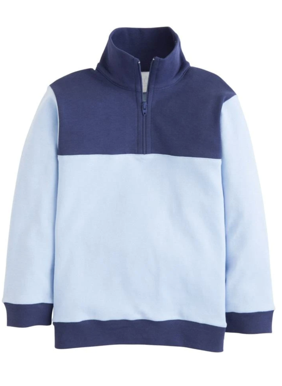 Boy Hastings Half Zip, Light Blue Navy