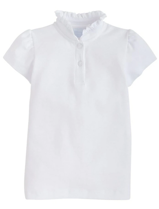 Girl's Short Sleeve Hastings Polo, White