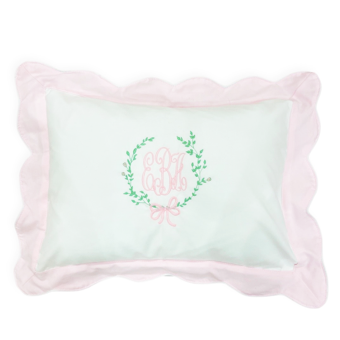 Scalloped Boudoir, Pink Border