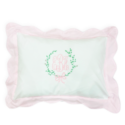 Scalloped Boudoir, Pink Border