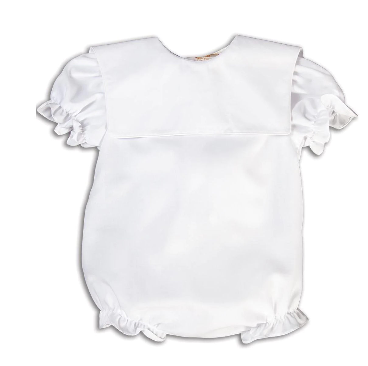 Girl's White Square Collar Bubble