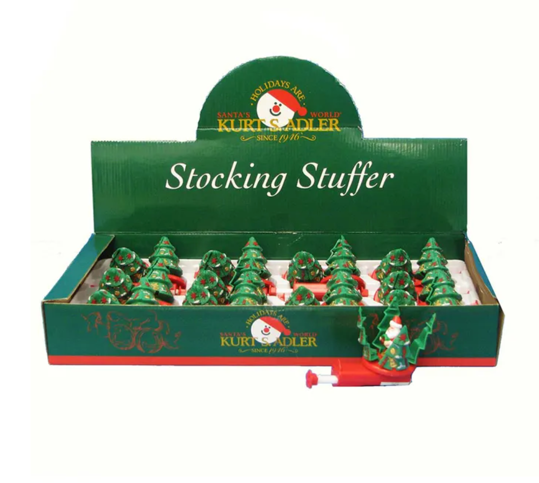 Santa In A Tree Spinner