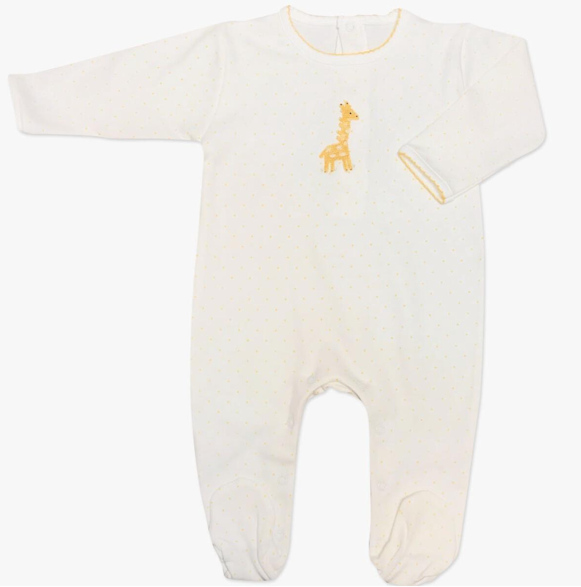 Crochet Giraffe Polka Dot Footie