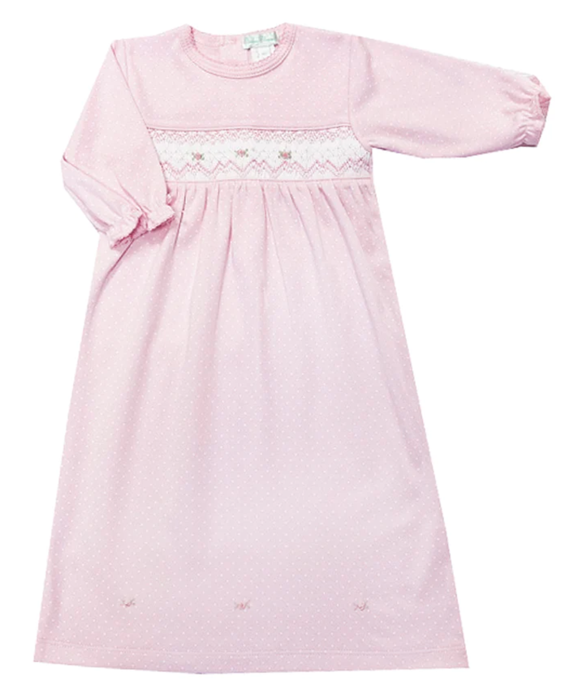 Pink Tiny Dots Smocked Daygown