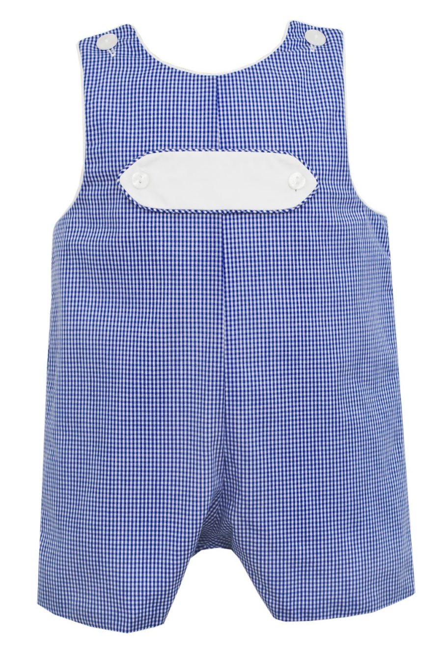 Royal Gingham John John with Tab
