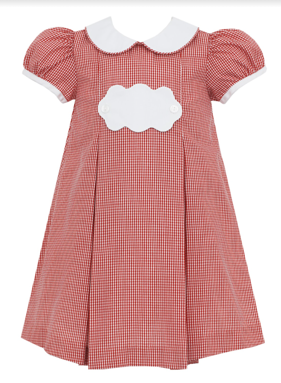 Baby red gingham dress sale