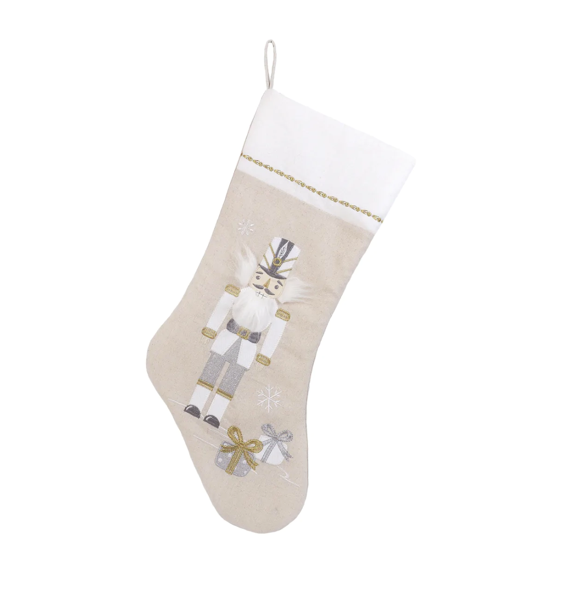 Stocking, White Nutcracker