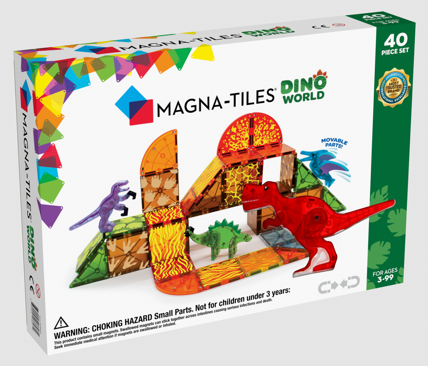 Magna-Tiles Dino World 40 Piece Set
