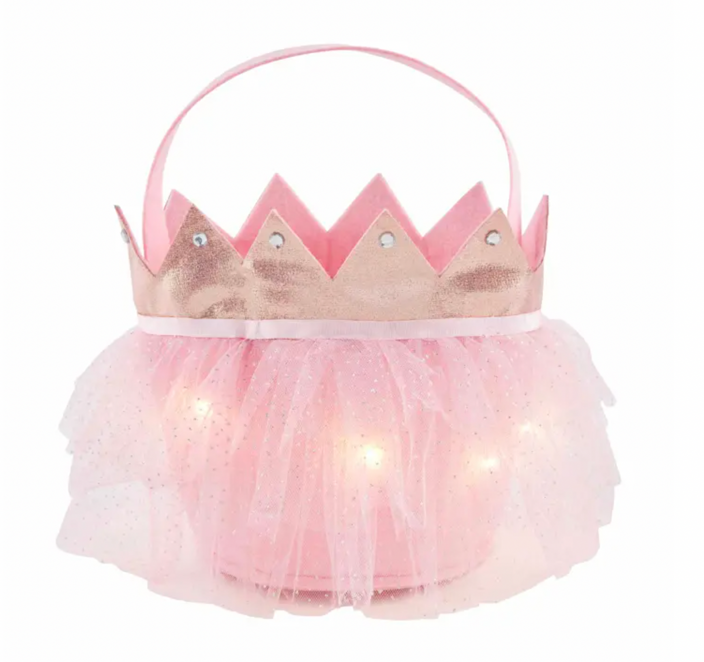 Light Up Halloween Treat Bag, Pink Tutu