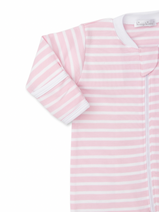 Team Stripes Zippered Footie